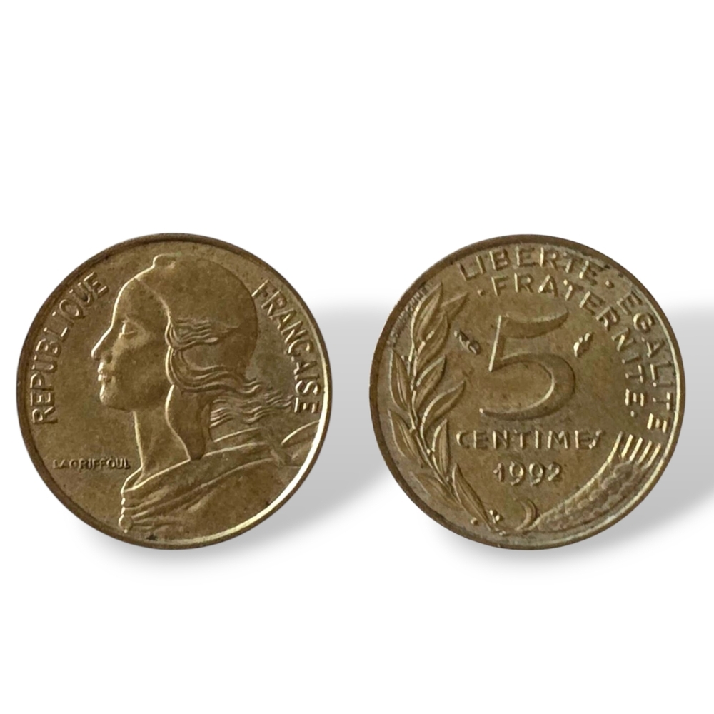 FRANCE 5 Centimes Coin From 1992 Marianne Paris KM# 933